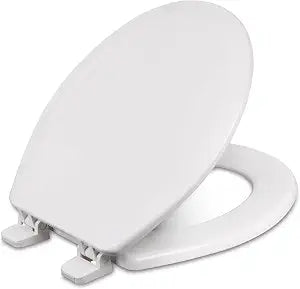 Centoco Round Toilet Seat, Wood Core/Plastic Finish, Residential, White