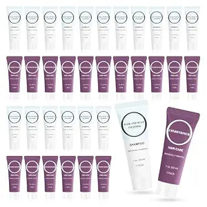 Travel Size Shampoo and Conditioner Mini Hair Bulk, 1 Fl Oz (Pack of 60)