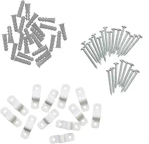 ClosetMaid 7561 Shelf Clips for Concrete Installation, 12-Pack, White