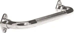 AquaSense Knurled Chrome Grab Bar with Rotating Flange, 24 Inches