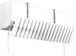 Adjustable Mini Split Air Deflector, Anti-Direct Blow Mini Split Deflector, Multi-Directional Adjustable Air Conditioner Deflector, Effectively Transfer Air, Universal for Split Ac Unit