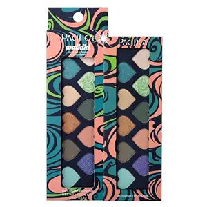 Pacifica Eyeshadow Palette ��� Waikiki Mineral Eyeshadow, Blendable Shimmer & Matte Shades w/Velvet Matte, Shimmer & Metallic, Cocoa Butter Infused, Talc-Free, Vegan & Cruelty-Free, 0.24 oz 10