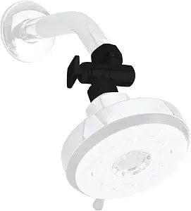 Shower Head Elbow Adapter, 360 Adjustable Stainless Steel Extension Arm, Rust-Resistant Shower Head Connector for Fixed and Rain Shower Heads (Black)