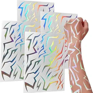100+ PCS Demon Mark Temporary Tattoos,4 Sheets Dark Fantasy Mystic Hunter Symbols for Anime Cosplay Temporary Tattoos Rune Makeup Stickers for Halloween,Glow Party, RPD, Party Accessories