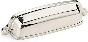 khtumeware 10 Pack 3.75 inch(96 mm) Drawer Pulls Polished Nickel Cabinet Cup Pulls Cabinet Hardware Kitchen Cabinet Handles Bin Cup Pulls for Kitchen cabinets.