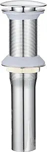 Homevacious Chrome Bathroom Sink Drain Pop up Drain Without Overflow