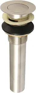 Kingston KB6008 Push-up Drain with Overflow, Brushed Nickel