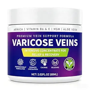 Varicose Veins Cream for Legs, with MSM & Arnica, 2.02 Fl Oz