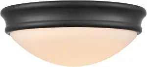 Millennium Lighting 10" 1 Light Metal Flushmount Ceiling Light in Matte Black