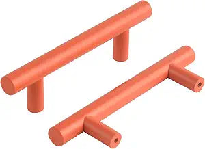 Orange Cabinet Handles 5 Pack 3 Inch Hole to Hole Drawer Pulls for Kitchen Cabinets Modern Dresser Handle Colorful Kids Furniture Hardware Handle