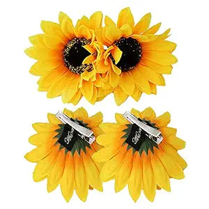 Sunflower Hair Barrettes Hair Clips for Women Girls Daisy Alligator Hair Clips for Teen Girls Summer Beach Hair Pins 4pcs