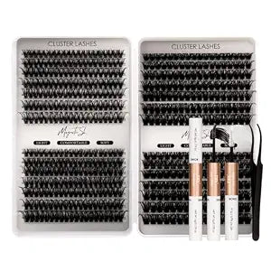 518Pcs Lash Cluster Book Set with Lash Bond & Seal and Lash Tweezers