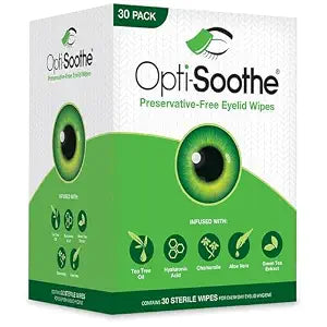 Opti-Soothe Eyelid Cleansing Wipes, 30 Count, Individually Wrapped