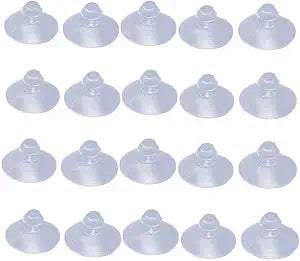 30mm/1.2" Furniture Desk Glass Rubber Transparent Anti-Collision Suction Cups Sucker Hanger Pads for Glass Plastic Without Hooks, Pack of 20