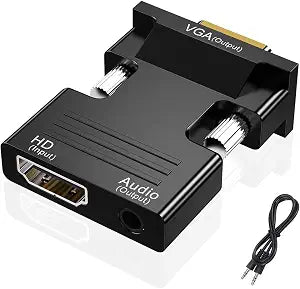 HDTV to VGA Adapter, Full HD 1080P @60hz Audio Video Converter Adapter