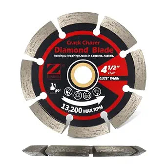 ZORUNNA Diamond Crack Chaser Blade for Concrete 4.5", 3/8" Wide, 7/8" Arbor