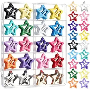 Teenitor 100pcs Star Hair Clips Y2k Hair Clips Hair Barrettes for Girls