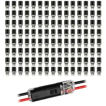 Double Wire Plug Low Voltage Wire Connectors with Locking Buckle
