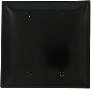 Leviton 2-Gang No Blank Wallplate, Midway Size, PJ23-E, Black