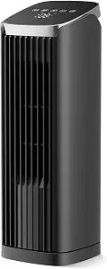 PNTCK Tower Fan for Bedroom, 13.2" Quiet Desk Fan with Remote, 4 Modes 4 Speeds Max 24ft/, 70 Oscillating Table Fan, 12Timer, Bladeless Portable Fan Room Fan for Home Room Office