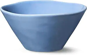 Cloudy Sky Stoneware Ice Cream Bowls Set of 4 6.25in Stoneware Dessert & Snack Bowls with Blue-Gray Marbled Glaze Perfect for Ice Cream, Fruit, Nuts, Dips & Small Sides Modern Tableware