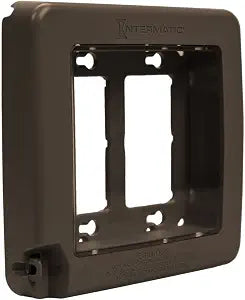 Intermatic WP7200BR Low-Profile,Extra-Duty Weatherproof 2-Gang Cover,Bronze
