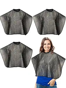 Zhanmai 4 Pcs Hair Color Shampoo Capes for Salons Waterproof, black