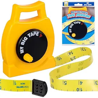 Measuring Tape Retractable Tape Measure, Wind Up Tape Measure, Easy Wind- Up - Easy to Read Body Measuring Tape Soft PVC with Inch & CM Scale, Educational Pretend Play Tool for Boys Girls Age 3+