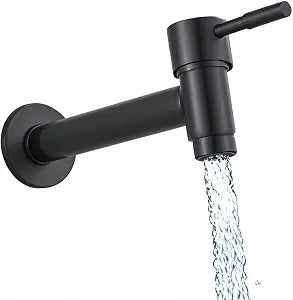 ZJchao Single Cold Mounted Bathroom Sink Tap, 304 Stainless Steel G1/2 Single Handle Cold Faucet Bathroom Garden (for Mop Pool)