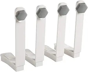 4 Pieces Sheet Holders - New Approach for Keeping Your Sheets On Your Mattress - No Elastic Straps or Clips. Easy Install (Gray)
