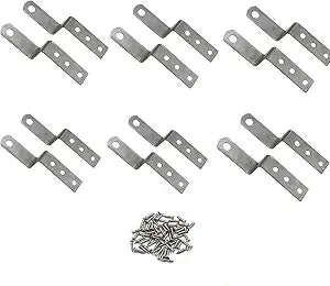 Right Angle Z Shaped Corner Bracket, 10PCS Right Angle Z Shaped Corner Bracket for Furniture Shelf, Metal Brackets, Z Shape Furniture Support Bracket with Screws