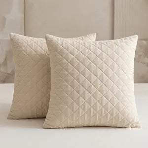 Bed Runner Bedding Scarves, Beige, 2 Pillowcases 45X45cm
