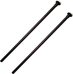 Westbrass D123-2-12 3/8" x 12" Brass Flat Head Toilet Riser Supply Line, Oil Rubbed Bronze (2-Pack)