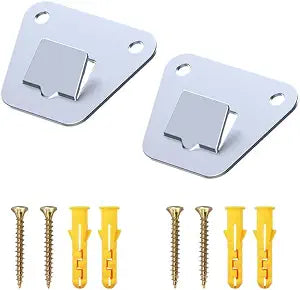 2 Pack Wall Fan Mounting Brackets - Universal Fit Thick Steel Wall Mount Fan Brackets Holders with Fastening Screws(2 Pack)