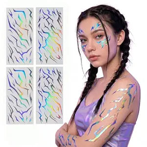 80Pcs Dark Fantasy Demon Mark Temporary Tattoos, K���������Style Rune Symbol Body Stickers for Cosplay Anime, K���������Pop Stage Lo