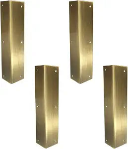4Pcs Antique Pure Brass Corner Protectors Braces Classical Furniture Tables and Chairs Cabinet Corner Guard (Antique Bronze)