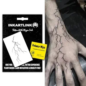 INKARTLINK Lightning Temporary Tattoos, Realistic Waterproof
