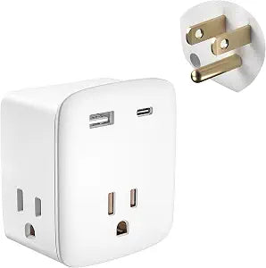 Multi Plug Wall Outlet Extender, Travel Cruise Outlet Splitter Adapter