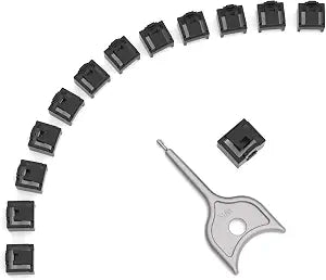 12-Pack RJ45 Port Lock with 1 Key, Security Network Port Lock & Dust Cover,Female RJ45 Connector Blocker Cap Protector for Computers,Servers,Routers & More (Black)