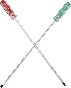 Hitefu 10 Inch Phillips and Slotted Screwdriver Set, 2PCS
