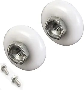 7/8" Oval Edge Nylon B.B. Shower Door Roller with Threaded Hex Hub - Set of 2 pcs - M6002