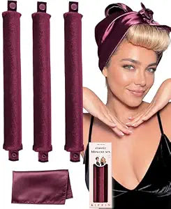 Classic Heatless Curls Overnight Rods No Heat Hair Curlers to Sleep Jumbo Foam Large Hair Rollers for Medium Long Hair Blowout Look, Heatless Flexible Curling Rod Set with Satin Wrap for Sleeping