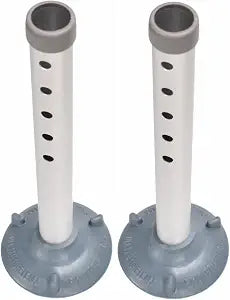 Foot Tube and Suction Cup Tips, for Toilet Safety Rail and Shower Chair Bench Bath Stool, Replacement Suction Cups Tips and Aluminum Tubes, 5 Height Adjustable Leg Tube Accessories