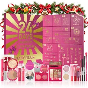 Makeup Advent Calendar 2026, 24 Days Christmas Countdown Calendar Gift Kit, Xmas Holiday Festival Cosmetic Makeup Set with 24 Full Makeup Surprises for Women, Teen Girls & Beauty Lovers