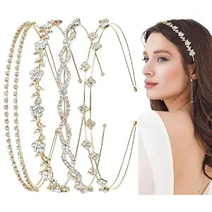 Rhinestone Headbands for Women Silver Bridal Headband Crystal Headpiece