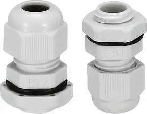 uxcell 100Pcs PG9 Cable Gland Waterproof Connector for 4-8mm Dia Wire White