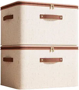 Storage Bins with Lids,Fabric Storage Bins,Clothes Storage Bins(2-XX large)