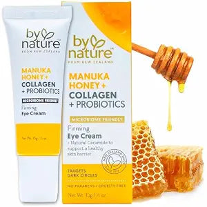 By Nature Eye Cream, Manuka Honey + Collagen - 0.5 oz