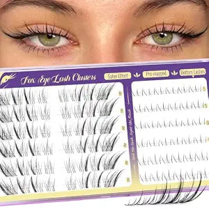 Natural Lash Clusters Wispy Fox Eye Lash Clusters with Bottom Lashes