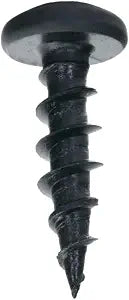 100 Pack Rok Hardware #10 x 3/4" Coarse Deep Thread Pan Head Screws Black Phosphate Wood MDF